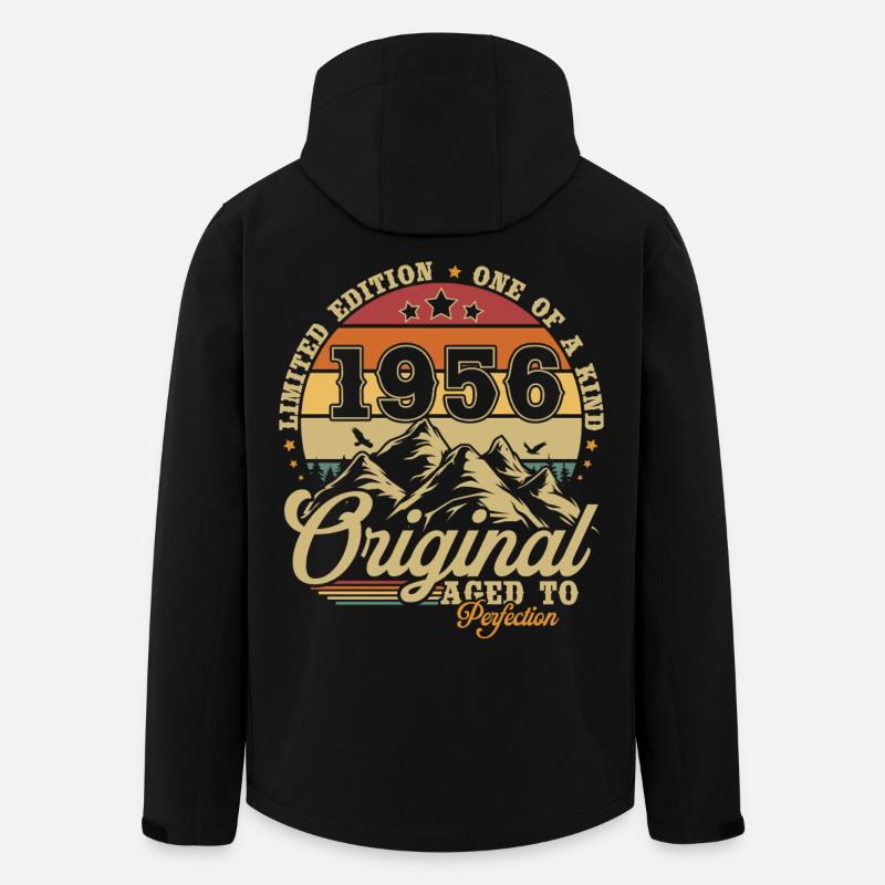 Cadeau d’anniversaire original de 1956 - Veste softshell homme en polyester recyclé Stanley/Stella - noir