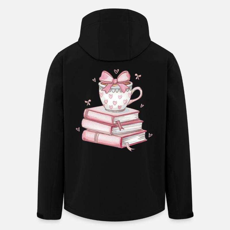 Heart Mug and Stack of Books - Men’s Recycled Softshell Jacket by Stanley/Stella - black