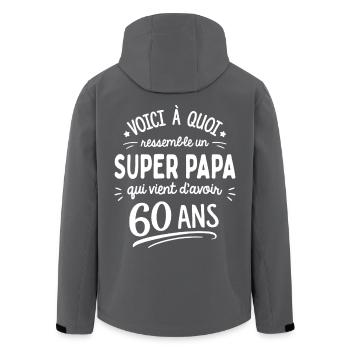 Voici à Quoi Ressemble un Papa de 60 Ans - Veste softshell homme en polyester recyclé Stanley/Stella - noir - Dos - AI Model Male 185 light (185cm)