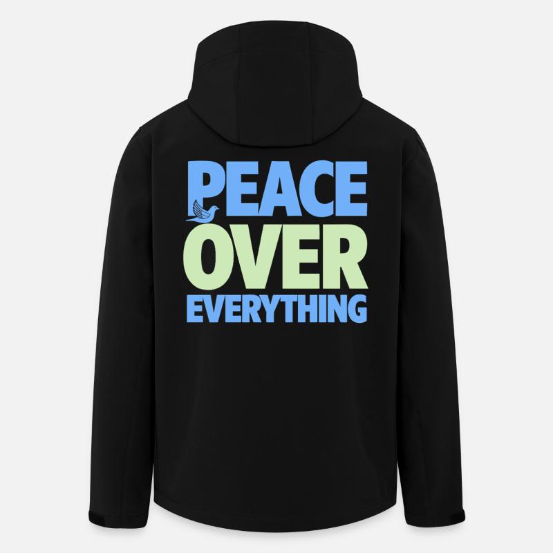 Peace Over Everything Spiritual Serenity - Men’s Recycled Softshell Jacket by Stanley/Stella - black
