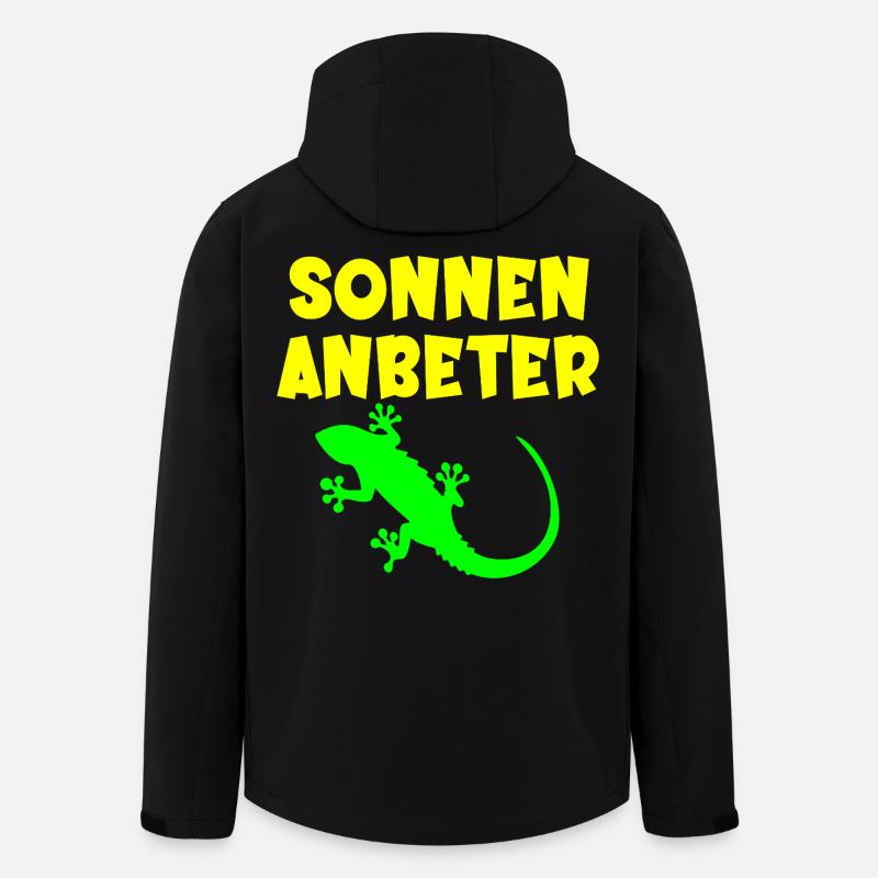 Sonnenanbeter Eidechse - Sommer Sonne - Recycelte Männer Softshell-Jacke von Stanley/Stella - Schwarz