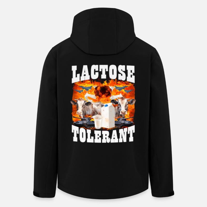 Lactose Tolerant Sarcasm Meme - Men’s Recycled Softshell Jacket by Stanley/Stella - black