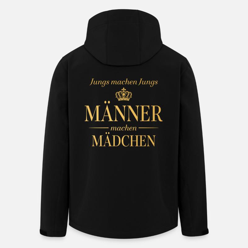 Jungs machen Jungs – Männer machen Mädchen - Recycelte Männer Softshell-Jacke von Stanley/Stella - Schwarz