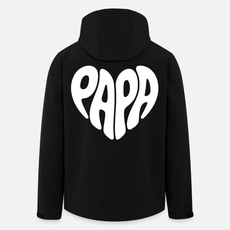 Papa - Recycelte Männer Softshell-Jacke von Stanley/Stella - Schwarz