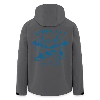 Après Ski Social Club Snowboard - Men’s Recycled Softshell Jacket by Stanley/Stella - black - Back - AI Model Male 185 light (185cm)