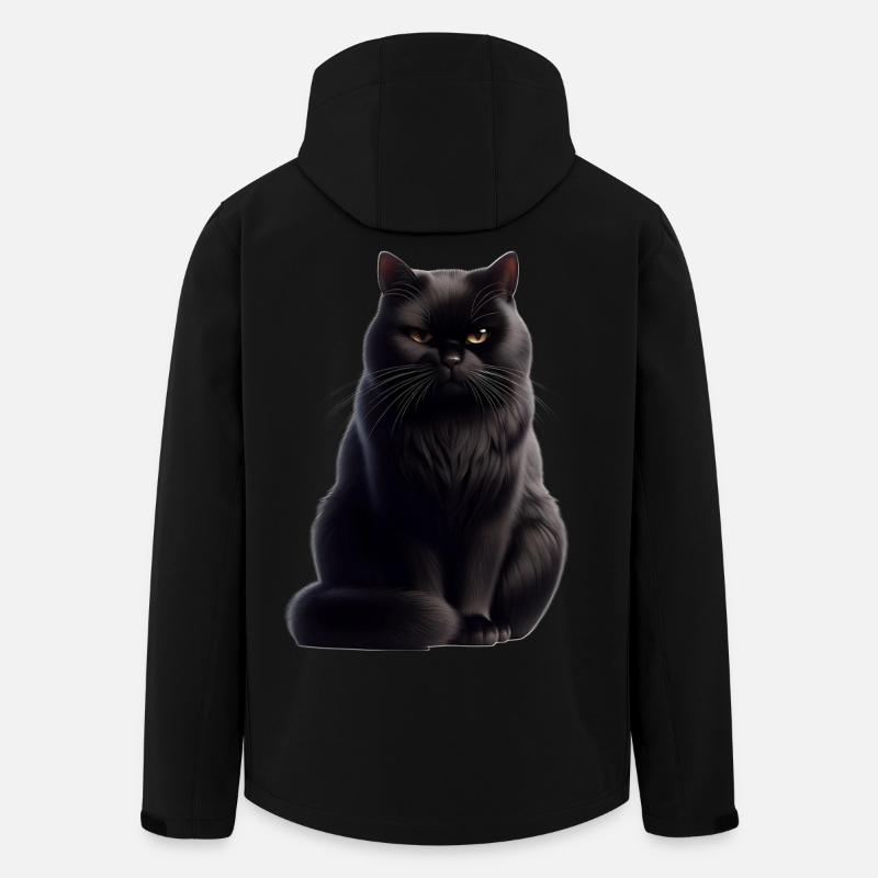 Schwarze Katze - Recycelte Männer Softshell-Jacke von Stanley/Stella - Schwarz