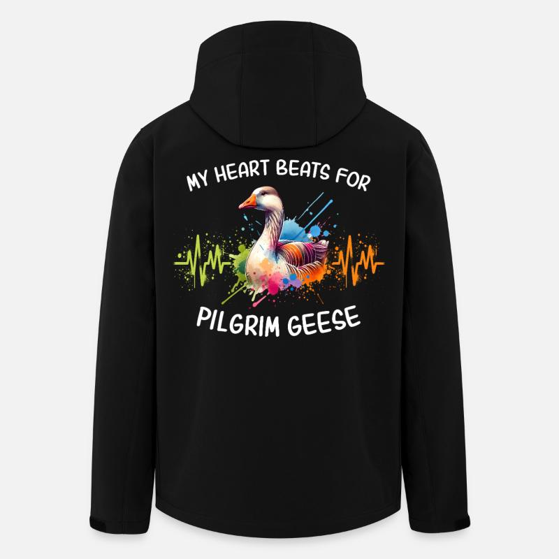 Pilgrim Goose Heart Line - Men’s Recycled Softshell Jacket by Stanley/Stella - black