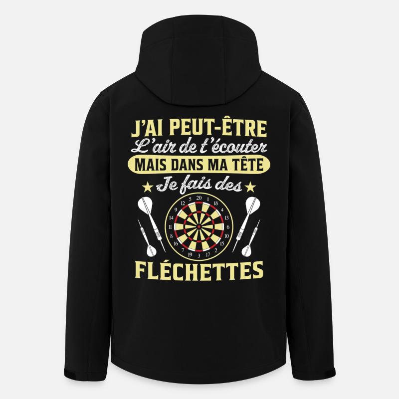  joue aux fléchettes - Veste softshell homme en polyester recyclé Stanley/Stella - noir