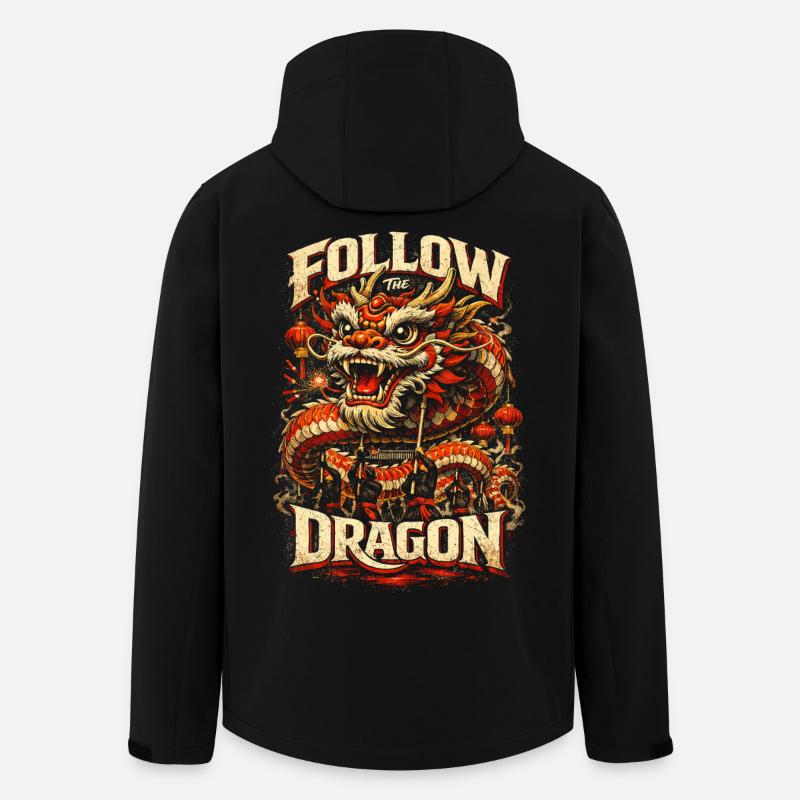 Dragon Dance Drachentanz - Recycelte Männer Softshell-Jacke von Stanley/Stella - Schwarz