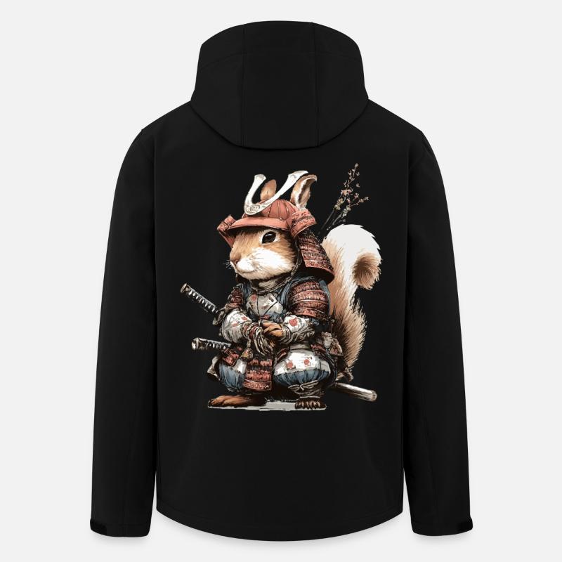 Eichhörnchen-Samurai in Rüstung - Recycelte Männer Softshell-Jacke von Stanley/Stella - Schwarz