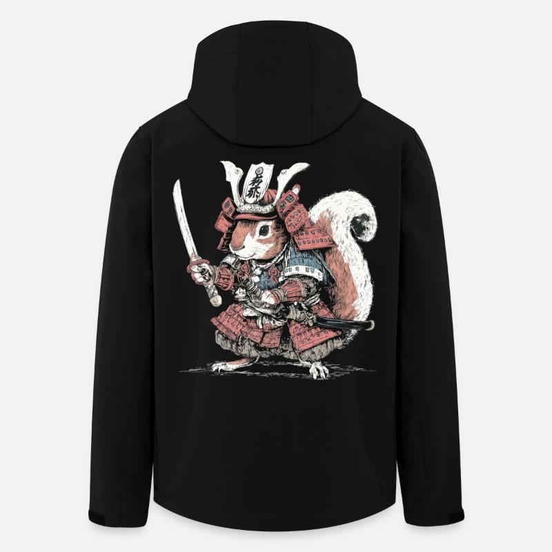 Armure Samouraï Écureuil - Veste softshell homme en polyester recyclé Stanley/Stella - noir