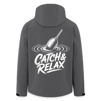 Catch & Relax - Recycelte Männer Softshell-Jacke von Stanley/Stella - Schwarz - Hinten - AI Model Male 185 light (185cm)