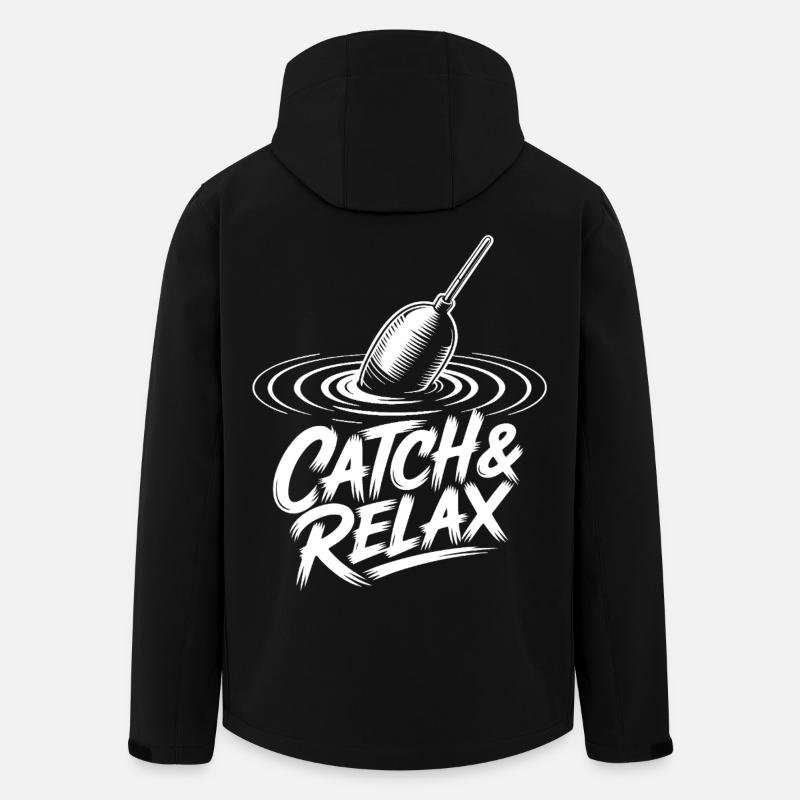 Catch & Relax - Recycelte Männer Softshell-Jacke von Stanley/Stella - Schwarz