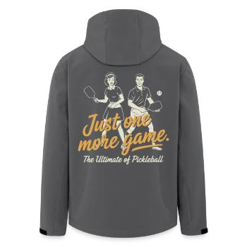 Pickleball: Nur noch ein Spiel, Spielerliebe - Recycelte Männer Softshell-Jacke von Stanley/Stella - Schwarz - Hinten - AI Model Male 185 light (185cm)