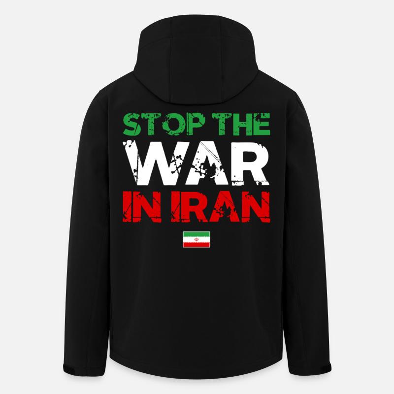 Stop den Irangkrieg - Iran Frieden - Recycelte Männer Softshell-Jacke von Stanley/Stella - Schwarz