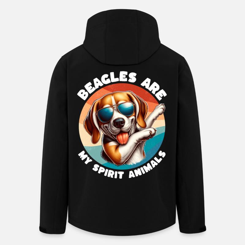 Funny Beagle Sayings - Men’s Recycled Softshell Jacket by Stanley/Stella - black