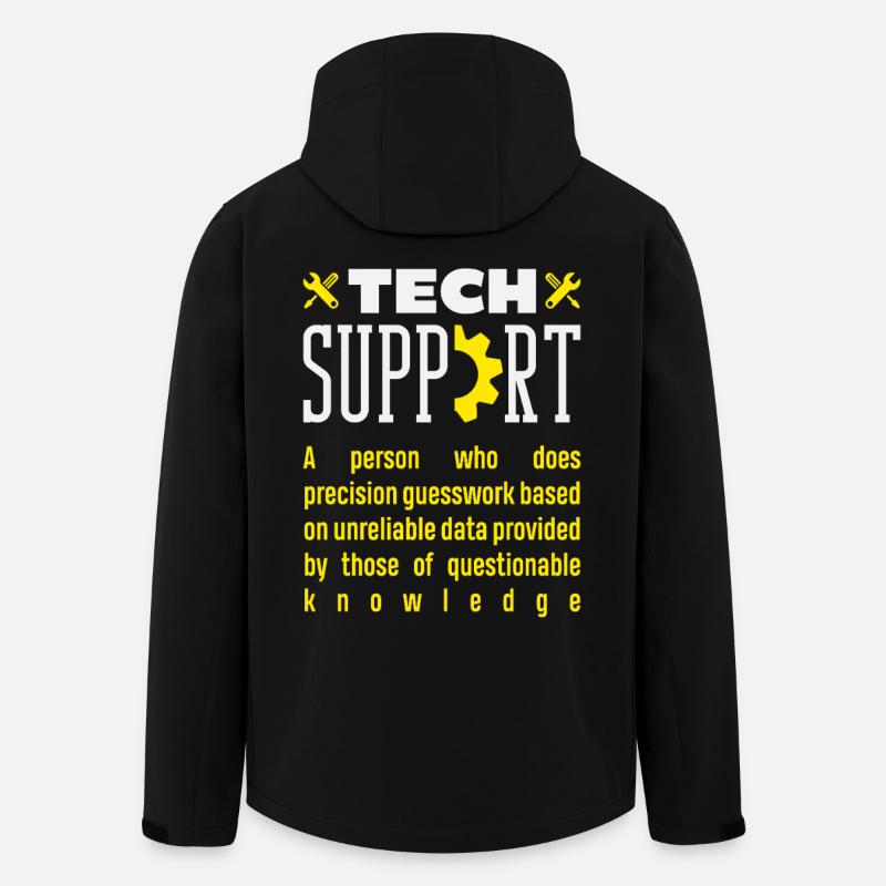 Tech Support Definition Präzisions Raterei - Recycelte Männer Softshell-Jacke von Stanley/Stella - Schwarz