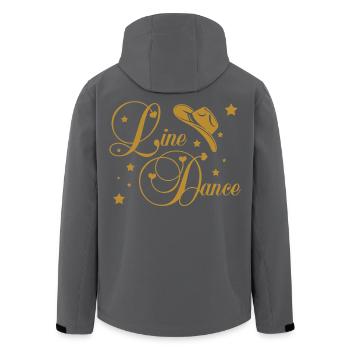 Line Dance - Recycelte Männer Softshell-Jacke von Stanley/Stella - Schwarz - Hinten - AI Model Male 185 light (185cm)
