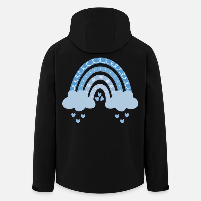 Regenbogen blau - Recycelte Männer Softshell-Jacke von Stanley/Stella - Schwarz