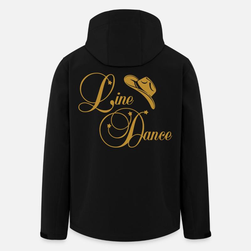 Line Dance Gold Logo - Men’s Recycled Softshell Jacket by Stanley/Stella - black