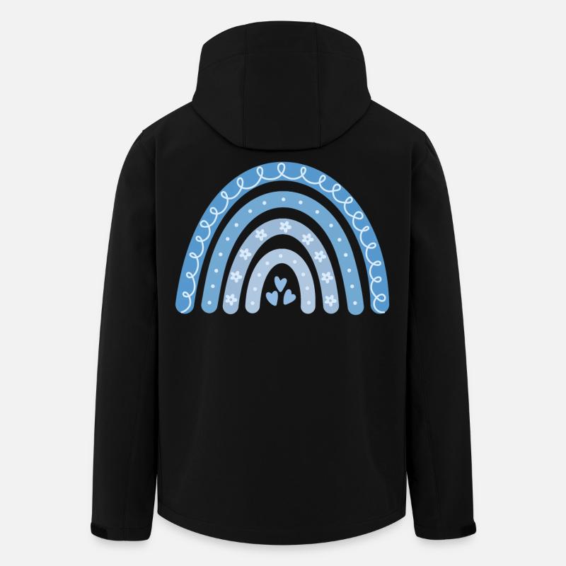 Boho Regenbogen blau - Recycelte Männer Softshell-Jacke von Stanley/Stella - Schwarz