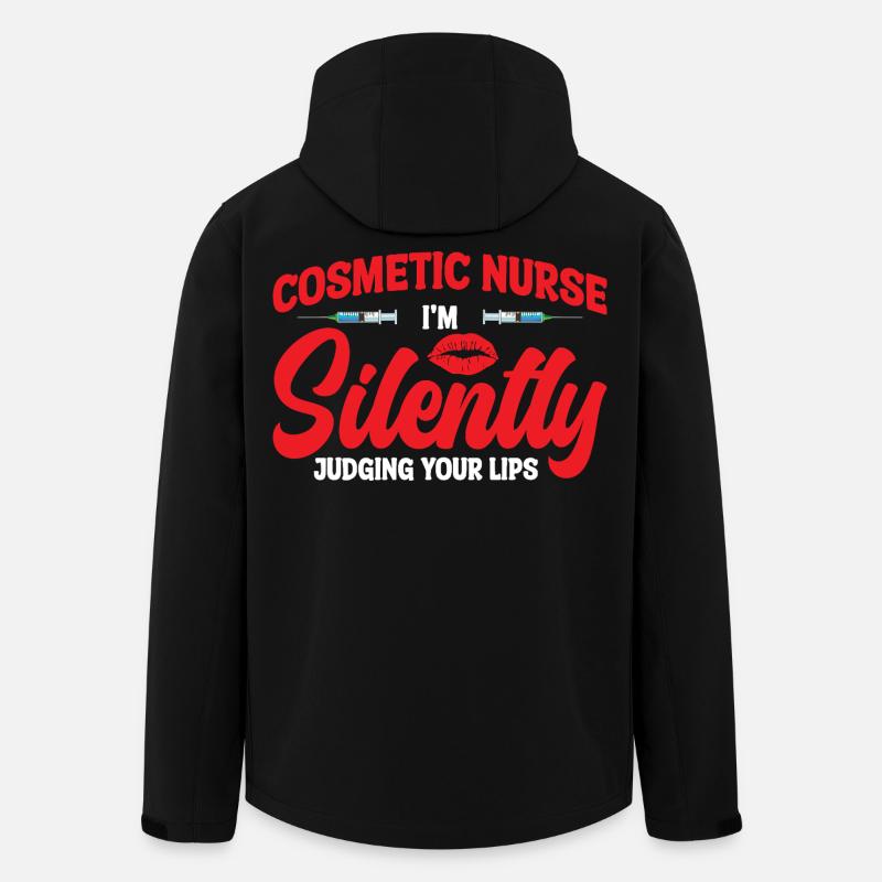 Ästhetische Krankenschwester Lippenchirurgie-Injektor-Botox - Recycelte Männer Softshell-Jacke von Stanley/Stella - Schwarz