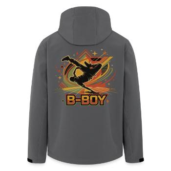 B-Boy Breakdance Hip Hop Streetstyle - Men’s Recycled Softshell Jacket by Stanley/Stella - black - Back - AI Model Male 185 light (185cm)