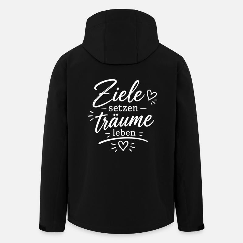 Ziele setzen Träume leben - Recycelte Männer Softshell-Jacke von Stanley/Stella - Schwarz