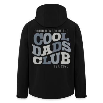 Club des Pères Cool - Cadeau Papa 2026 - Veste softshell homme en polyester recyclé Stanley/Stella - noir - Dos - AI Model Male 185 light (185cm)