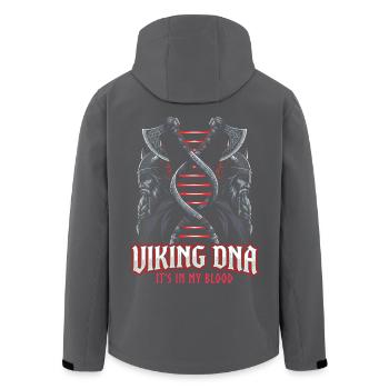 Wikinger DNA Axt Symbol – Es liegt im Blut - Recycelte Männer Softshell-Jacke von Stanley/Stella - Anthrazit - Hinten - AI Model Male 185 light (185cm)