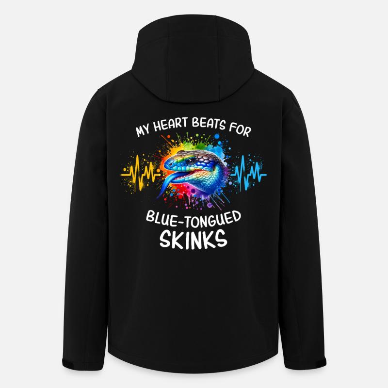 Bluetongue Skink Heartline - Men’s Recycled Softshell Jacket by Stanley/Stella - black