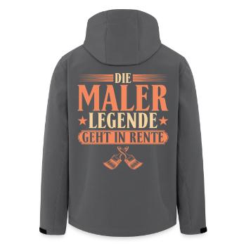 Maler Legende im Ruhestand - Geschenk Rente - Recycelte Männer Softshell-Jacke von Stanley/Stella - Schwarz - Hinten - AI Model Male 185 light (185cm)