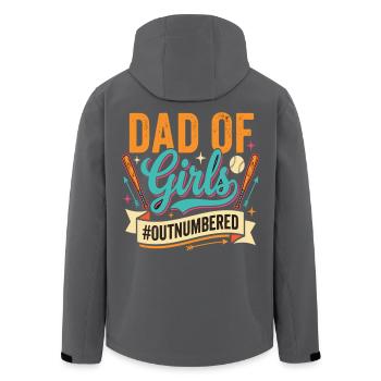Dad of Girls Baseball Papa Töchter Sport - Recycelte Männer Softshell-Jacke von Stanley/Stella - Schwarz - Hinten - AI Model Male 185 light (185cm)