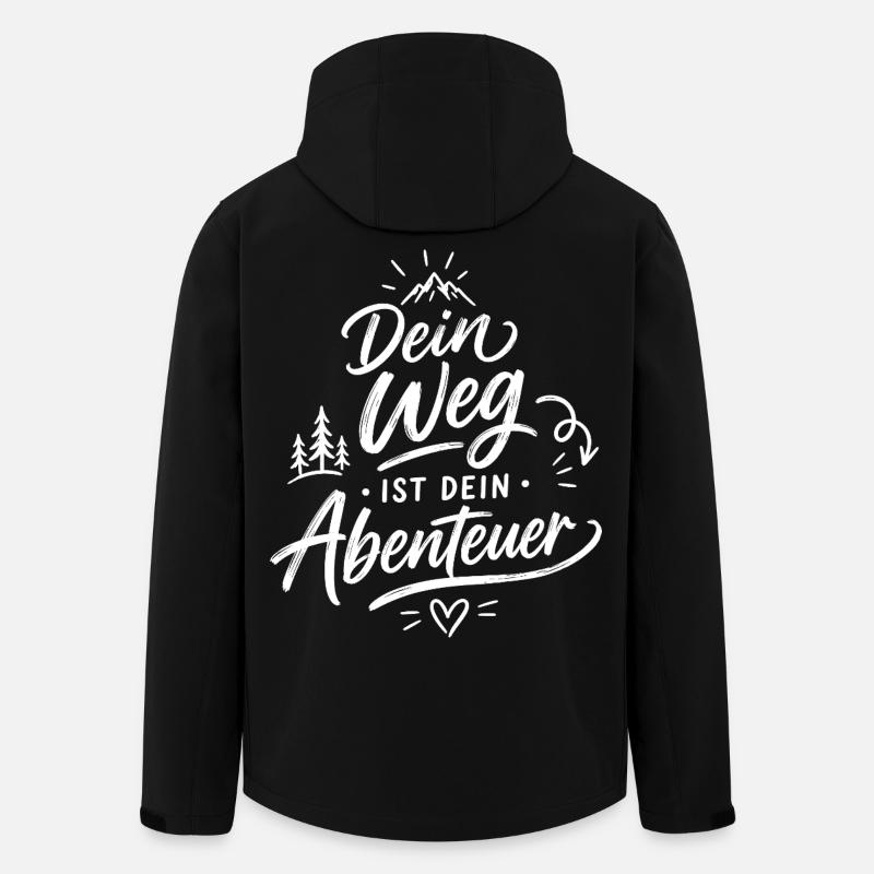 Dein Weg ist dein Abenteuer - Recycelte Männer Softshell-Jacke von Stanley/Stella - Schwarz