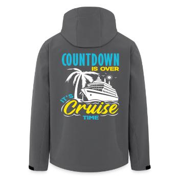 Countdown Is Over Its Cruise Time Urlaub - Recycelte Männer Softshell-Jacke von Stanley/Stella - Schwarz - Hinten - AI Model Male 185 light (185cm)