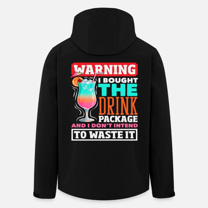 Drink Package Warning Alkohol Kreuzfahrt - Recycelte Männer Softshell-Jacke von Stanley/Stella - Schwarz