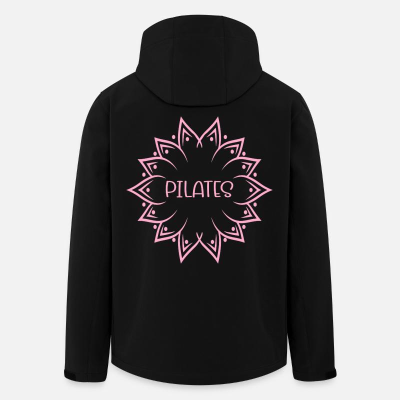 Pilates Blume - Recycelte Männer Softshell-Jacke von Stanley/Stella - Schwarz