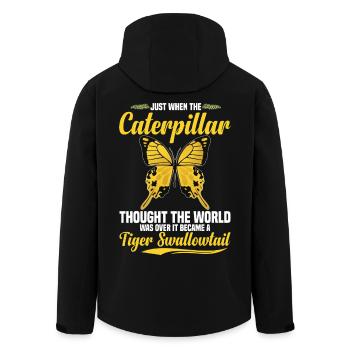  Tiger Swallowtail Insect Lover Entomology - Men’s Recycled Softshell Jacket by Stanley/Stella - black - Back - AI Model Male 185 light (185cm)