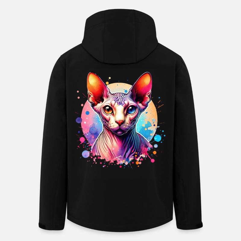 Sphynxkatze Motiv - Recycelte Männer Softshell-Jacke von Stanley/Stella - Schwarz