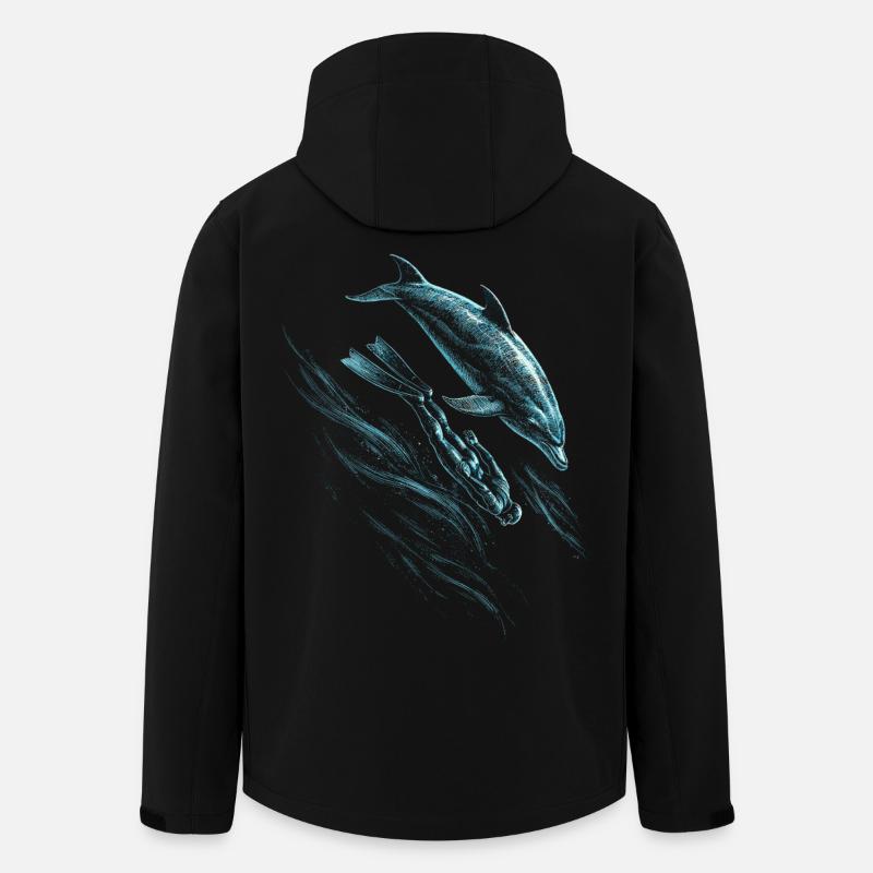 Apnoetauchen Freitauchen - Recycelte Männer Softshell-Jacke von Stanley/Stella - Schwarz