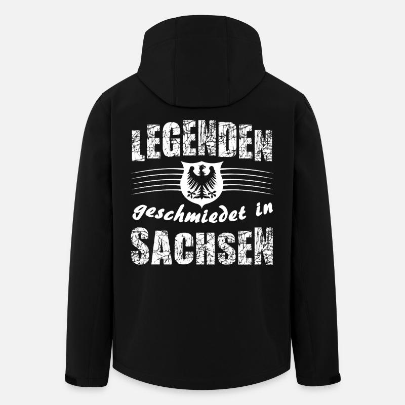 Legenden aus Sachsen - Recycelte Männer Softshell-Jacke von Stanley/Stella - Schwarz