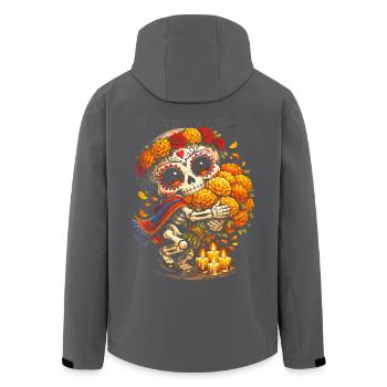 Día de los Muertos - Men’s Recycled Softshell Jacket by Stanley/Stella - black - Back - AI Model Male 185 light (185cm)