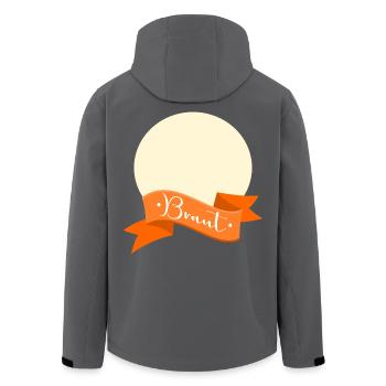 Braut Schleife - Recycelte Männer Softshell-Jacke von Stanley/Stella - Schwarz - Hinten - AI Model Male 185 light (185cm)