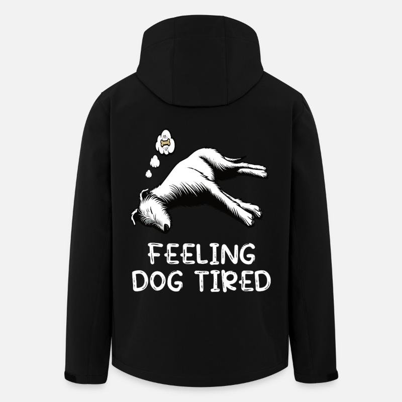 Feeling Dog Tired Irischer Wolfshund Wolfshunde - Recycelte Männer Softshell-Jacke von Stanley/Stella - Schwarz