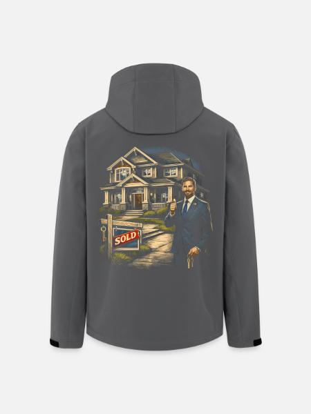 Immobilienmakler Makler - Recycelte Männer Softshell-Jacke von Stanley/Stella - Schwarz