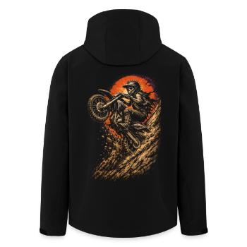 Dirtbike Dirt Bike Motocross - Recycelte Männer Softshell-Jacke von Stanley/Stella - Schwarz - Hinten - AI Model Male 185 light (185cm)