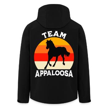 Team Appaloosa - Recycelte Männer Softshell-Jacke von Stanley/Stella - Schwarz - Hinten - AI Model Male 185 light (185cm)