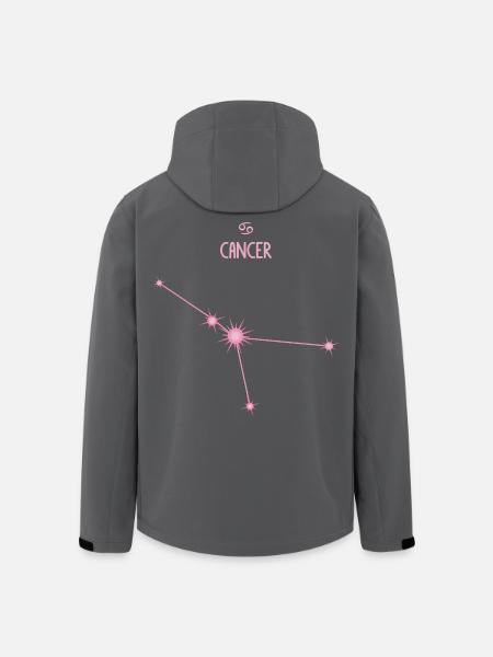 Krebs-Sternzeichen Sternbild Pastellrosa - Recycelte Männer Softshell-Jacke von Stanley/Stella - Schwarz