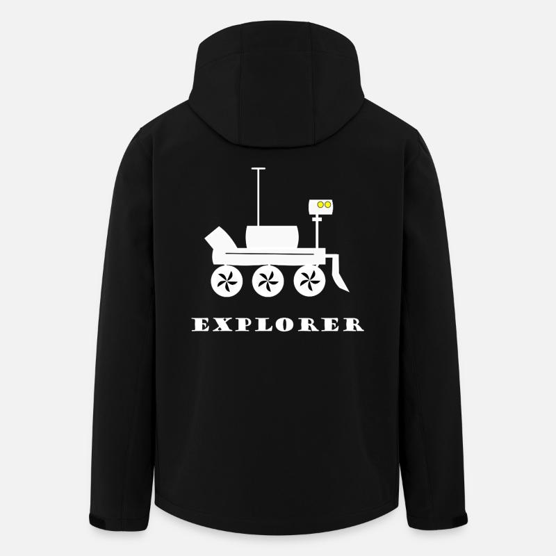 Expeditionrover Illustration Mars - Recycelte Männer Softshell-Jacke von Stanley/Stella - Schwarz