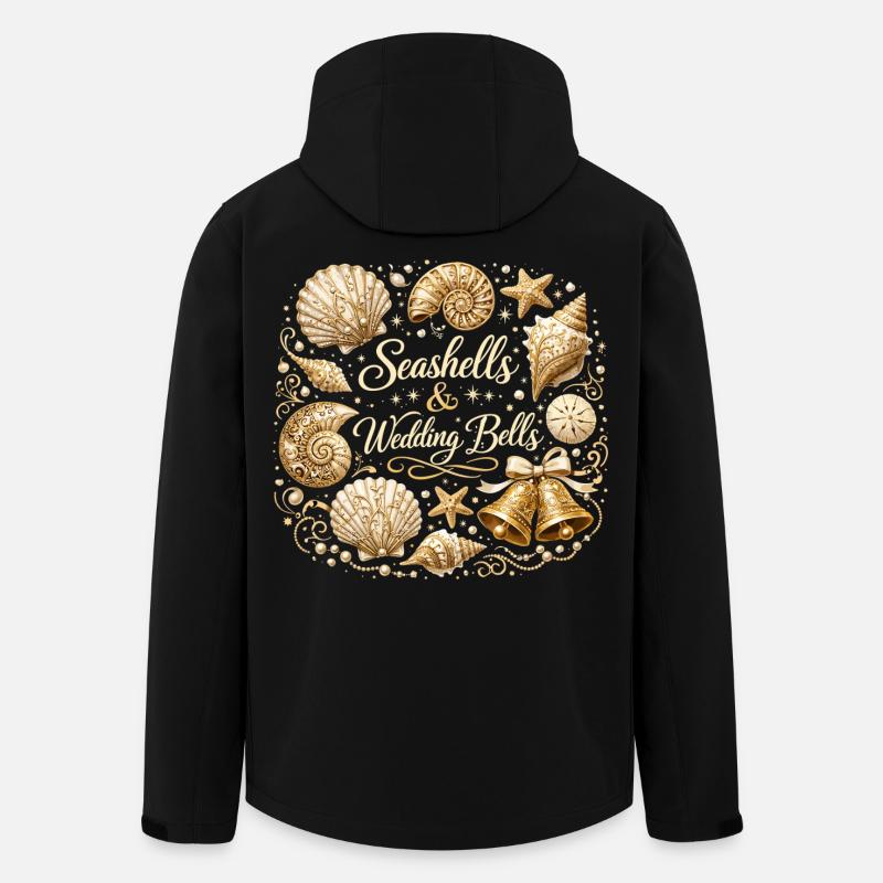 Seashells & Wedding Bells – Maritimer JGA - Recycelte Männer Softshell-Jacke von Stanley/Stella - Schwarz
